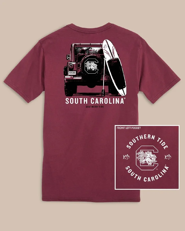 Blue run group T-shirts-USC Gamecocks Road Trip Short Sleeve T-Shirt