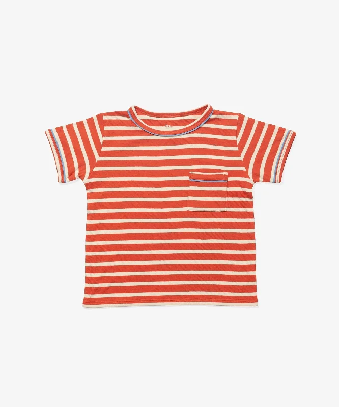 Black ombre T-shirts-Willie T-Shirt, Red Stripe