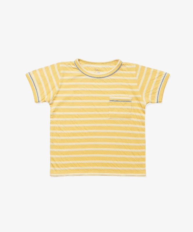 Purple athletic brand T-shirts-Willie T-Shirt, Yellow Stripe