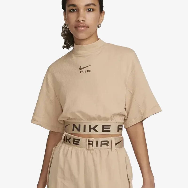 Blue nebula T-shirts-Nike | WMN'S SHORT-SLEEVE CROPPED TOP  { HEMP/BAROQUE BROWN