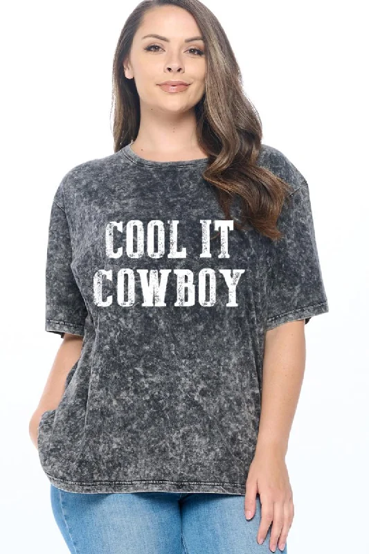 Gray green-living T-shirts-Zutter Cool It Cowboy Graphic Tee (3 COLORS)