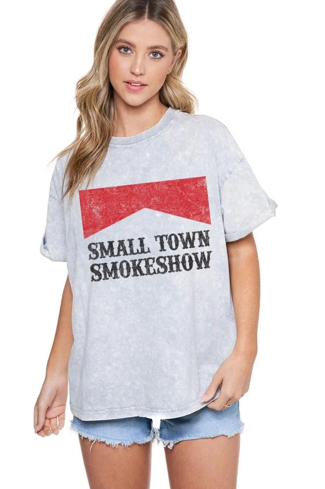 Pink support cause T-shirts-Zutter Small Town Smokeshow