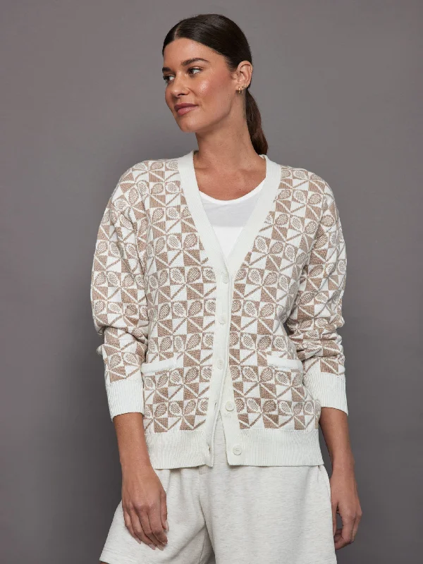 Cardigan in light pink -Boulevard Piper Knit Cardigan - Natural