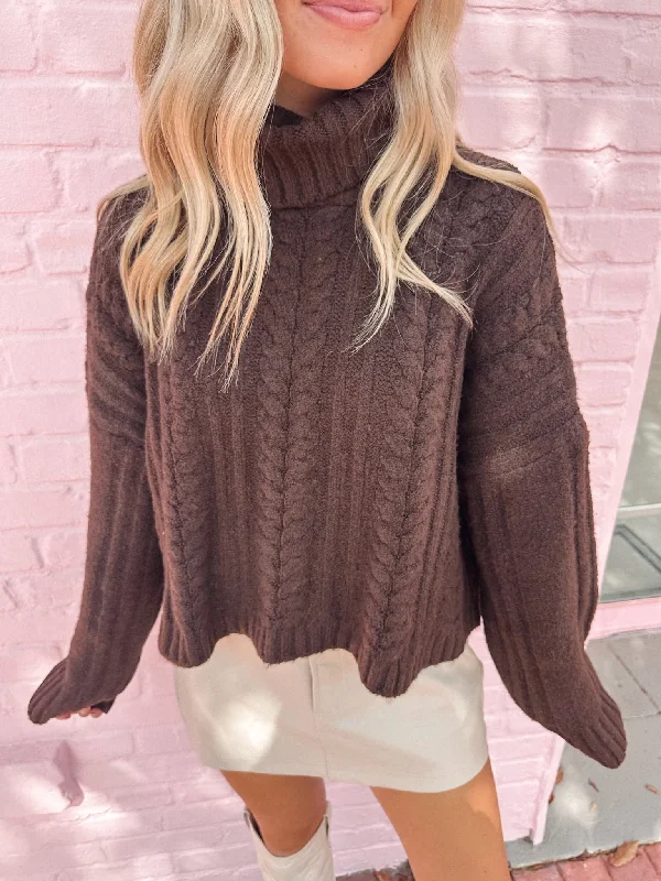 Pullover sweater with hook closure -Brianna Sweater