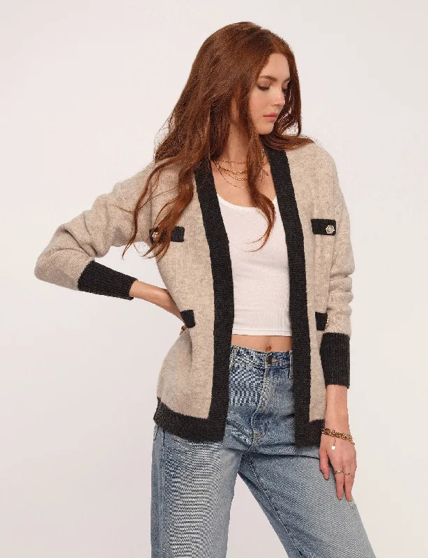 Cardigan in ribbed knit -Carletta Cardi