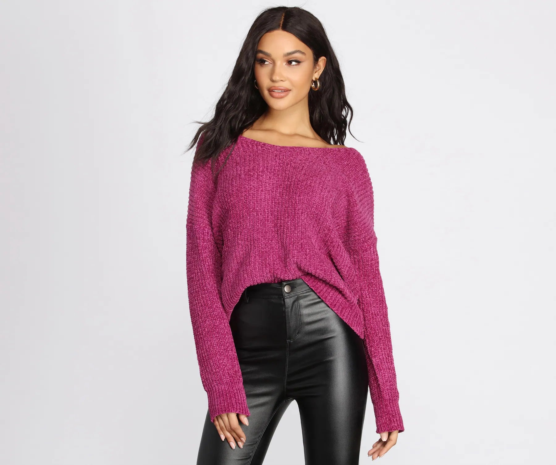 Pullover sweater for daily wear -Don't Get It Twisted Chenille Sweater