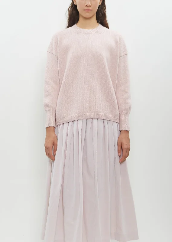 Pullover sweater in classic knit -Handmade Loose Pulli — Rose