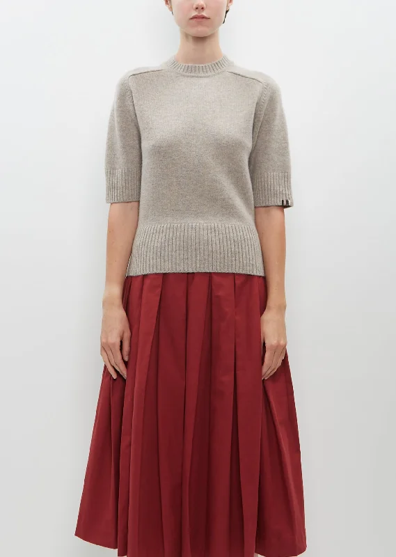 Pullover sweater with brushed finish -n° 374 Lauren Sweater — Moss