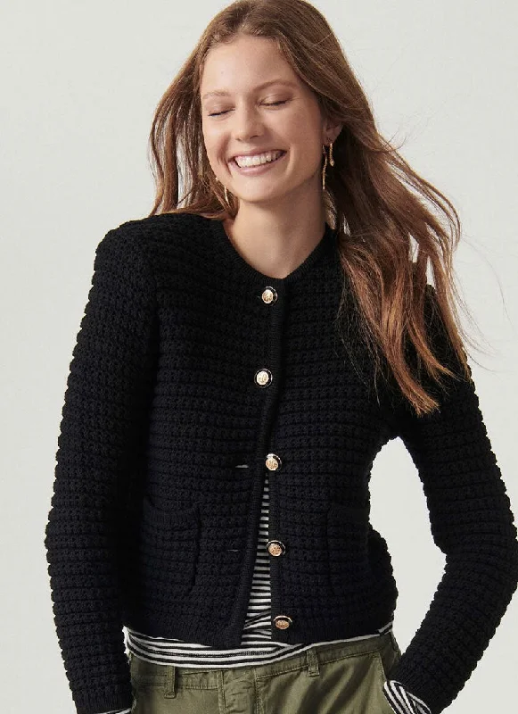 Cardigan with hidden pockets -Gaspard Knitted Cardigan