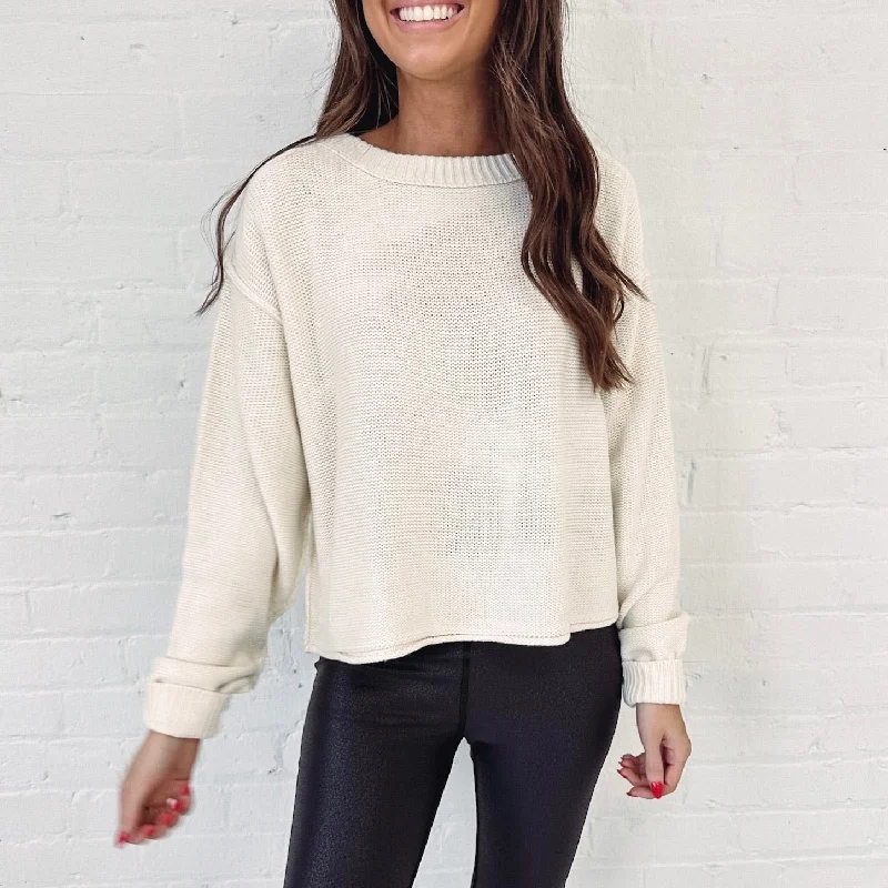 Pullover sweater in seafoam green -Jenna Sweater