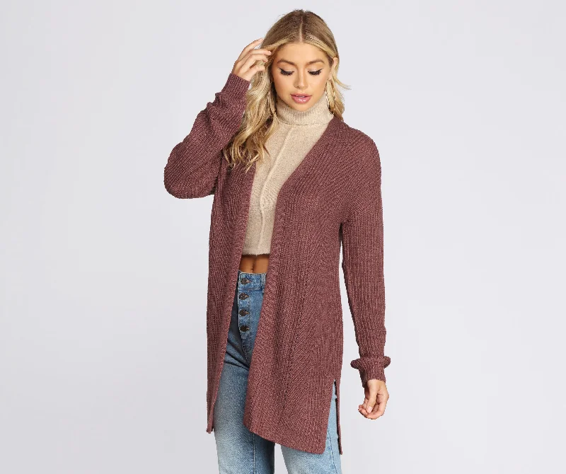 Cardigan in fashionable look -Love A Little Knit Cardigan