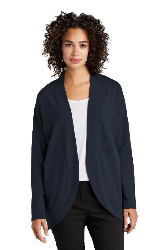 Cardigan in orange -Mercer+Mettle Womens Stretch Open Front Long Sleeve Cardigan Sweater - Night Navy Blue