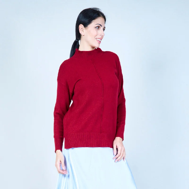 Pullover sweater for home office -Oversized high-neck sweater wholesale