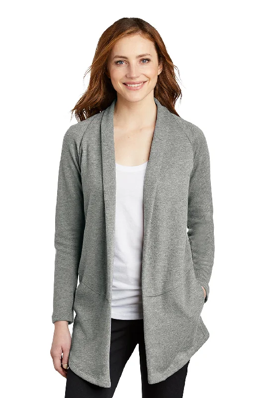 Cardigan in navy blue -Port Authority Womens Long Sleeve Cardigan Sweater - Heather Medium Grey