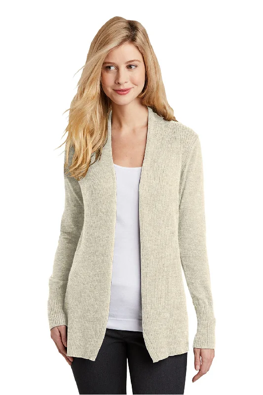 Cardigan in olive green -Port Authority Womens Long Sleeve Cardigan Sweater - Biscuit