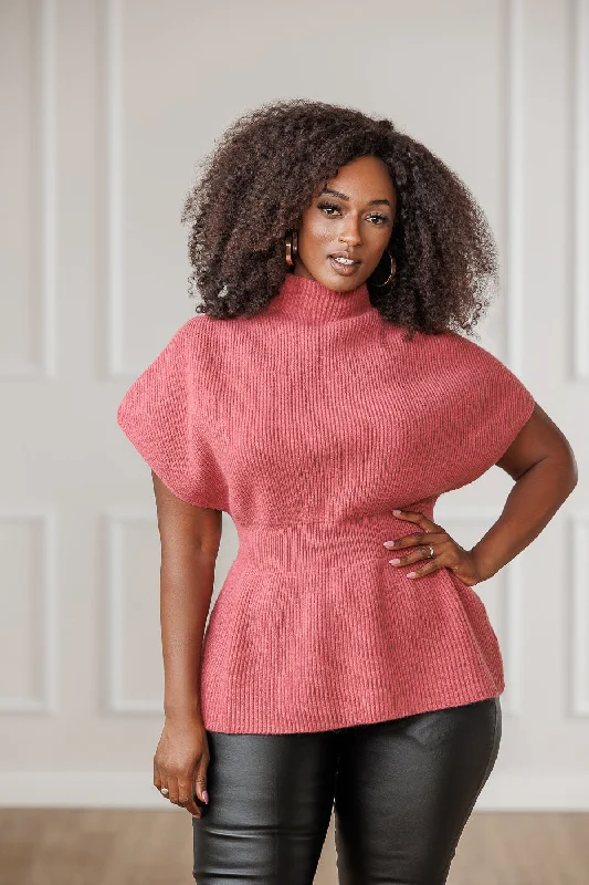 Pullover sweater for chilly weekends -Rune Kimono Sweater - Deep Rose