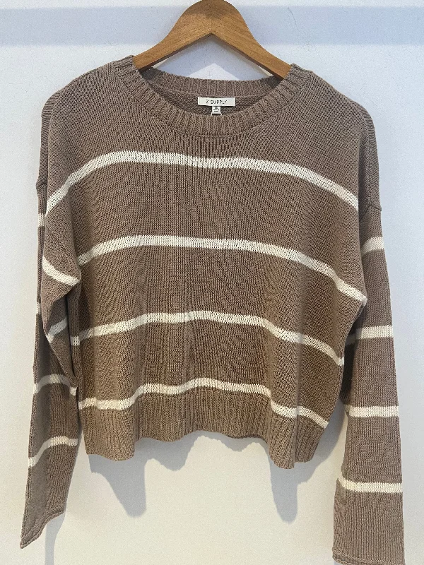 Pullover sweater in amber -Sienna Stripe Sweater