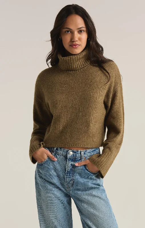 Pullover sweater with contrast stitching -Ursa Sweater Top Martini