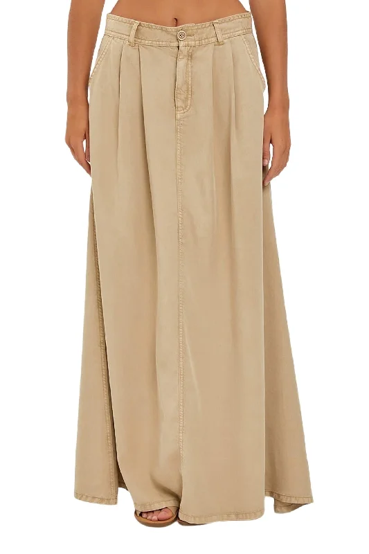 Blue run group Skirts-High Rise Full Length Skirt In Latte