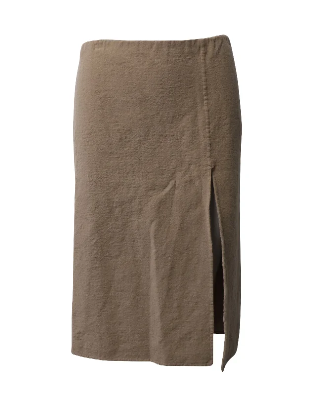 Pink punk Skirts-Marc Jacobs Side Slit Pencil Skirt in Beige Wool