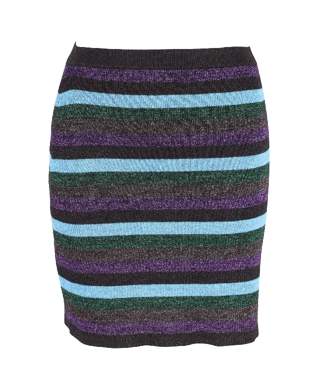 Purple festival Skirts-Miu Miu Glitter Knit Mini Skirt in Multicolor Viscose