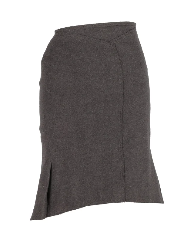 Travel light Skirts-Roland Mouret Midi Skirt in Grey Wool