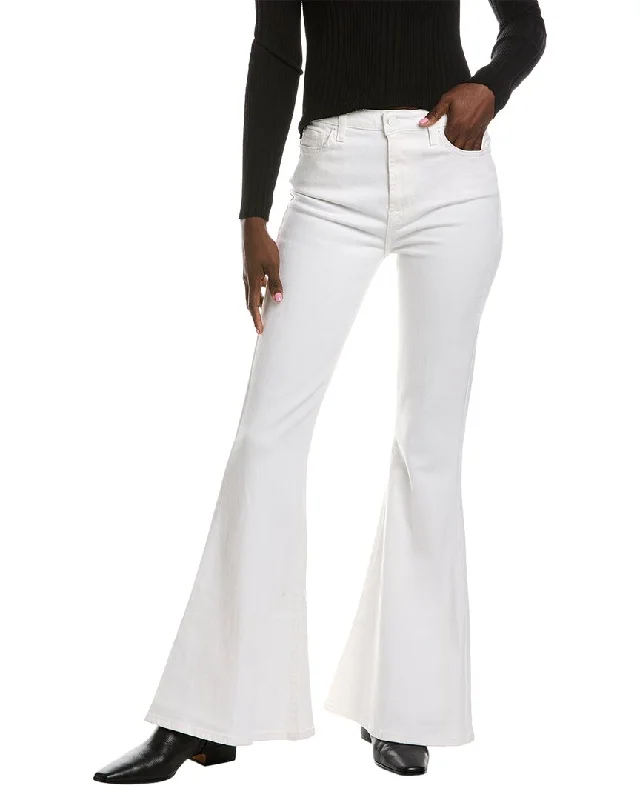 Gray pop-culture Pants-7 For All Mankind Mega Clean White Flare Jean