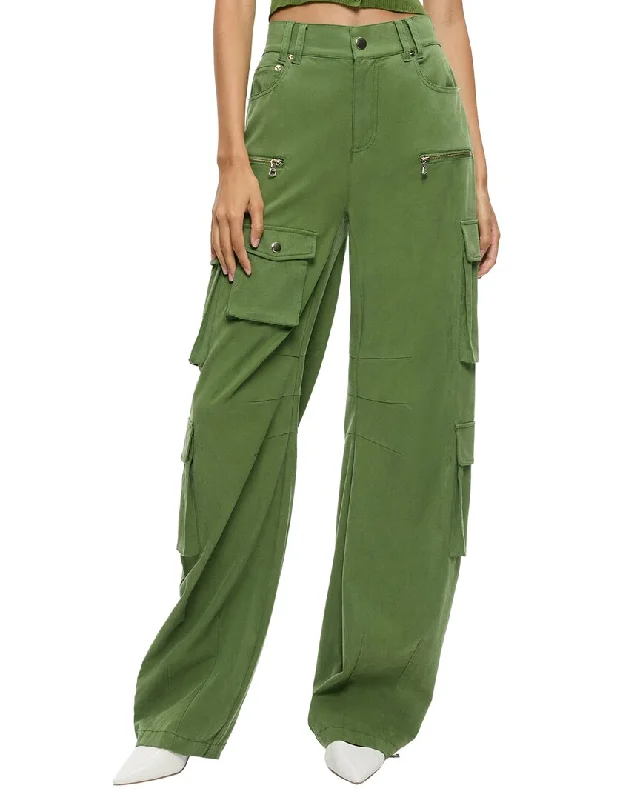 Yellow beach Pants-alice + olivia Akers Oversized Cargo Pant