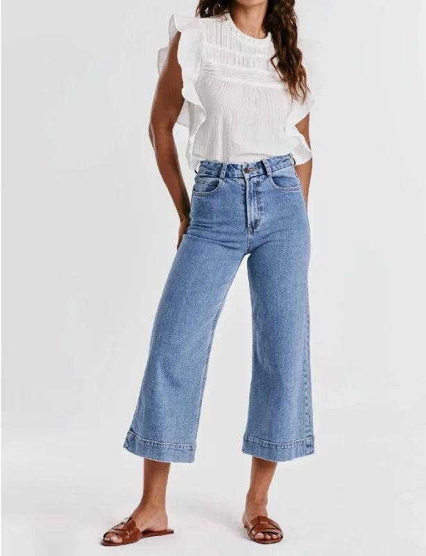 Purple sponsor Pants-Aubrey Wide Leg Cropped Jean In Sheridan