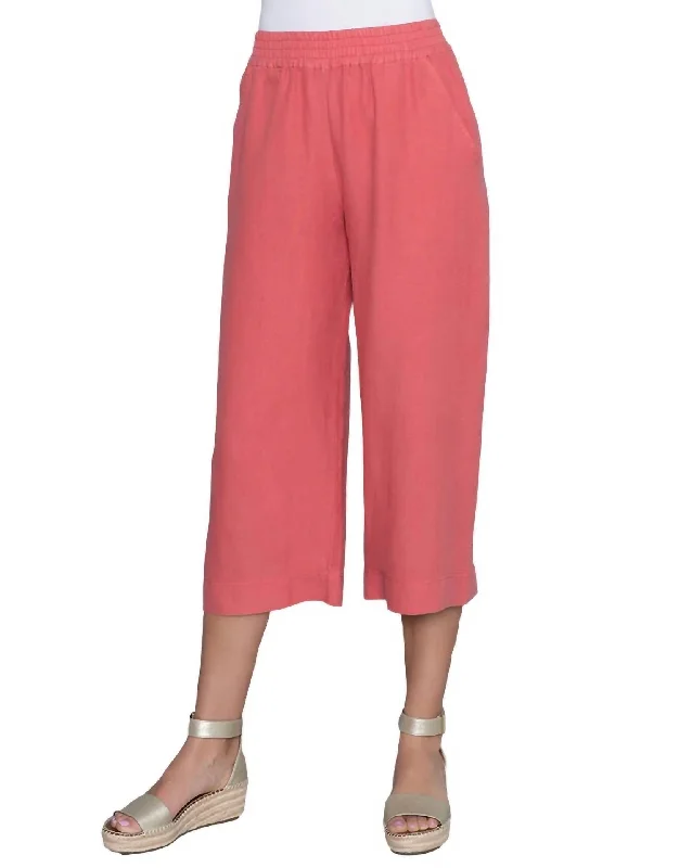 Gray coastal look Pants-City Pants In Berry