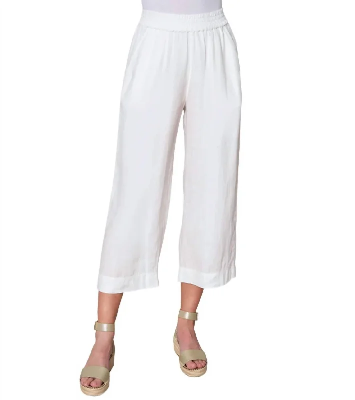 Purple tailored Pants-City Pants In Soft White