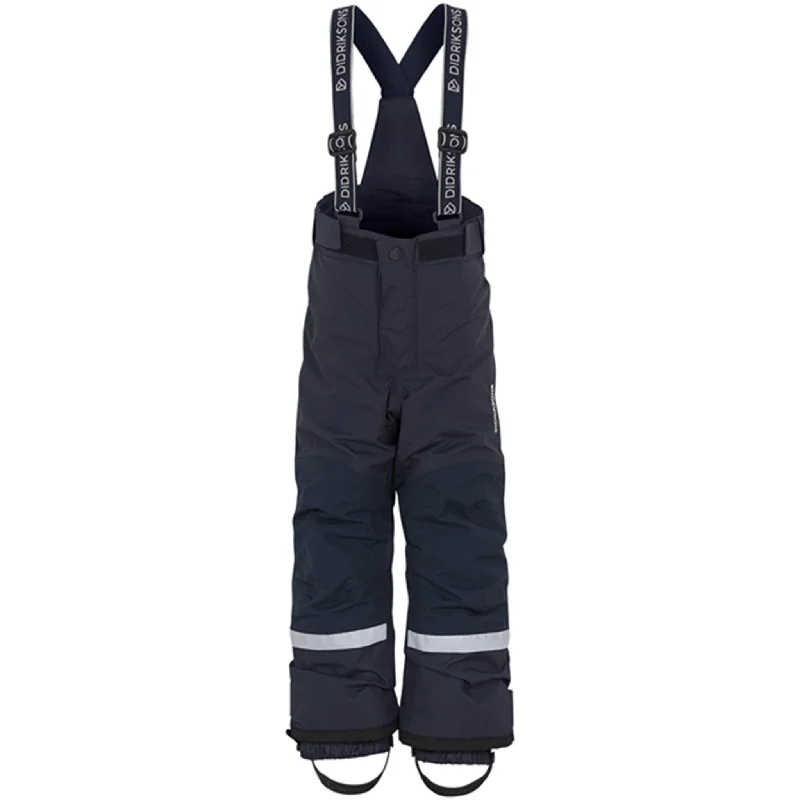 Green utility-pocket Pants-Didriksons Idre Navy Ski Pants