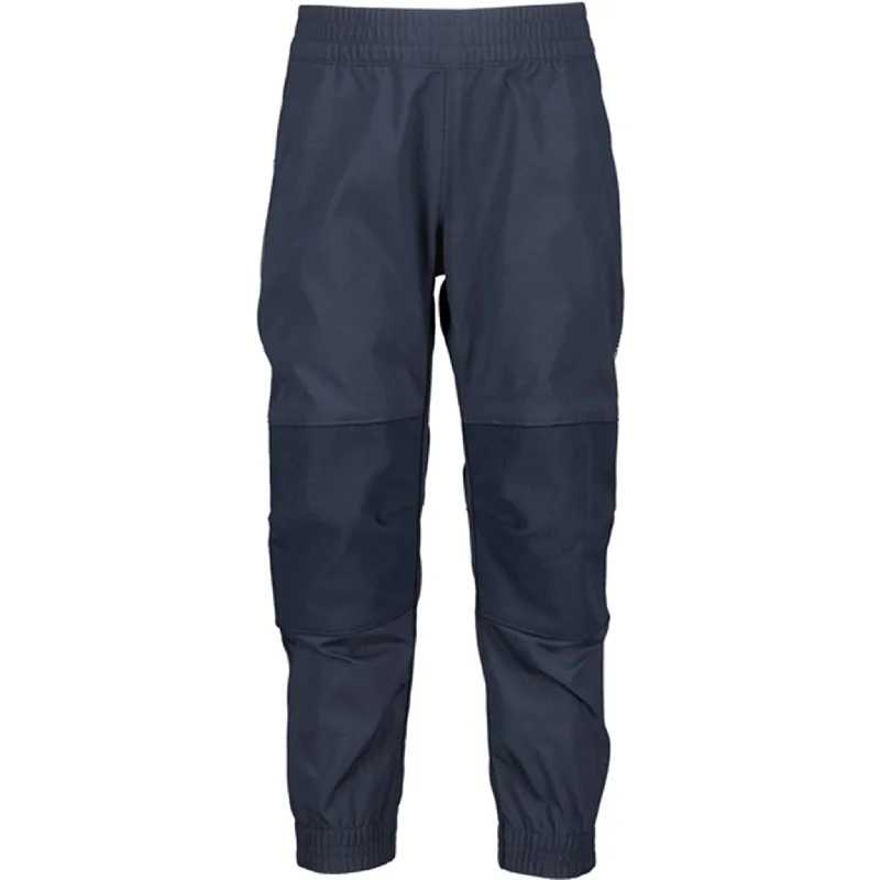 Blue faded print Pants-Didriksons Navy Blåbär Kids Pants