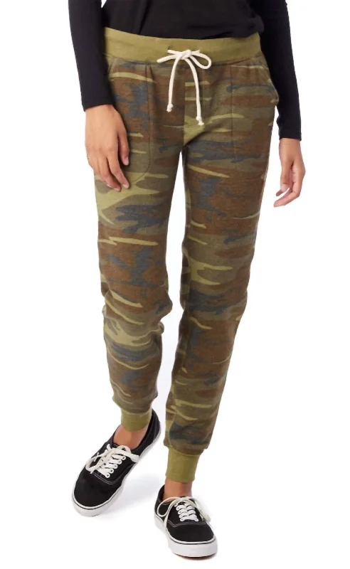 White no-pocket Pants-Fleece Jogger Pant In Camo