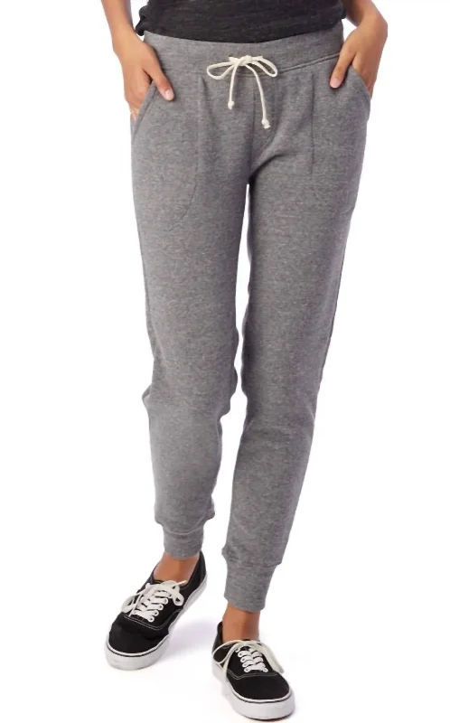 Black festival graphic Pants-Fleece Jogger Pant In Grey