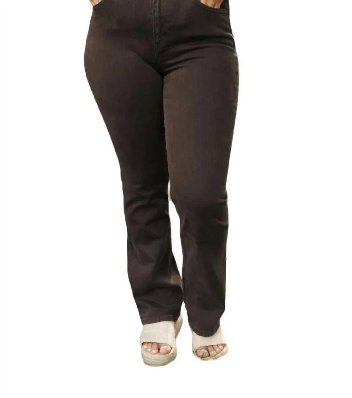 Gray festive Pants-High Rise Bootcut Jean In Java