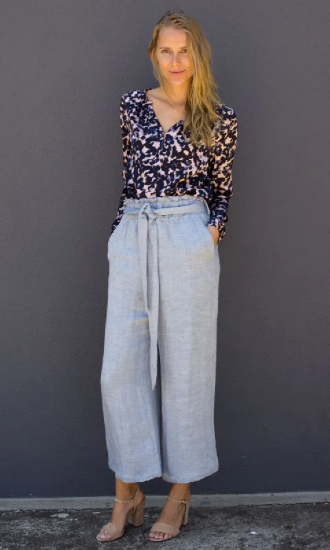 Retro corduroy Pants-Hoss Linen Blues Pant