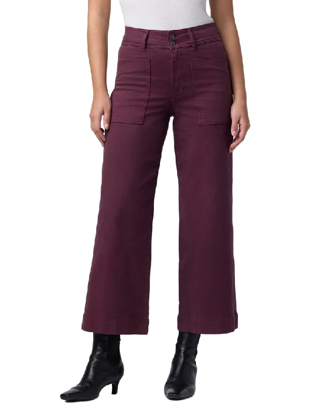 Gray humorous Pants-JOE'S Jeans Vineyard Wine Wide Leg Cargo Ankle Jean