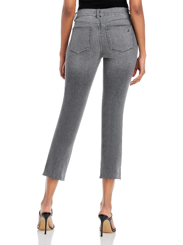 Medium gray Pants-Mara Womens Straight Cropped Ankle Jeans