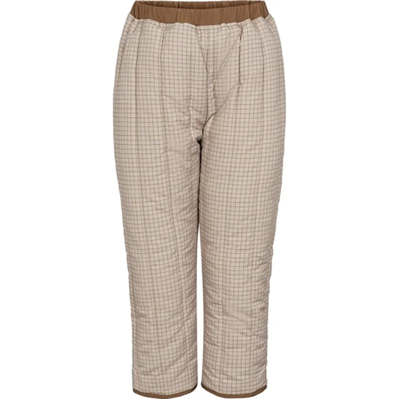 Plus-size relaxed Pants-MarMar Hazel Check Olrik Quilt Thermo Pants