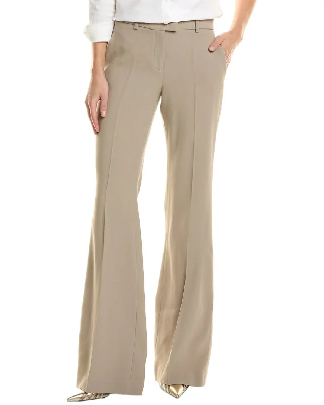 Red wool warm Pants-Michael Kors Haylee Flare Pant