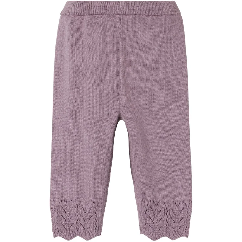 Gray pop-culture Pants-Name It Elderberry Timie Knit Pants