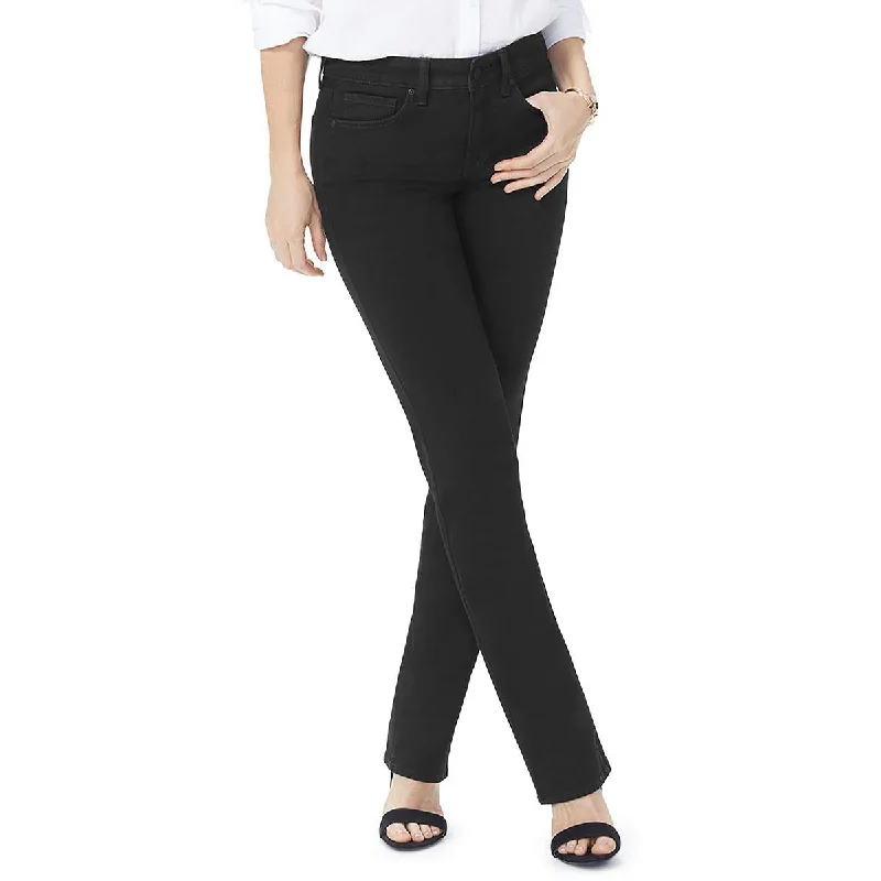 Purple tailored Pants-Petites Marilyn Womens High Rise Tummy Control Straight Leg Jeans