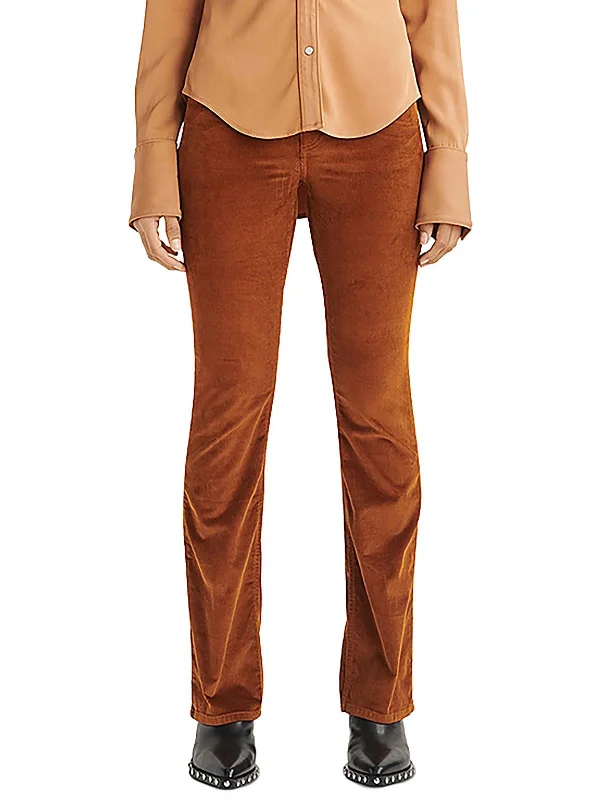 Office formal Pants-Peyton Womens Corduroy Mid Rise Bootcut Pants