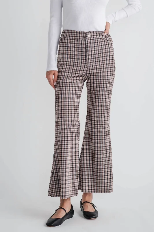 Pink dance class Pants-Plaid Pants In Red Combo