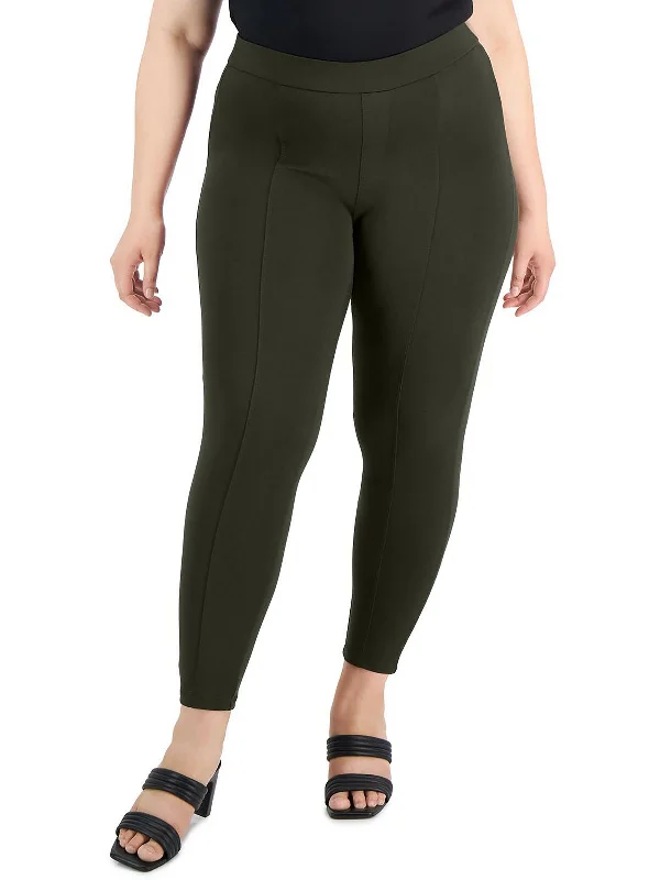 Luxury wool Pants-Plus Womens Pencil Ponte Skinny Pants