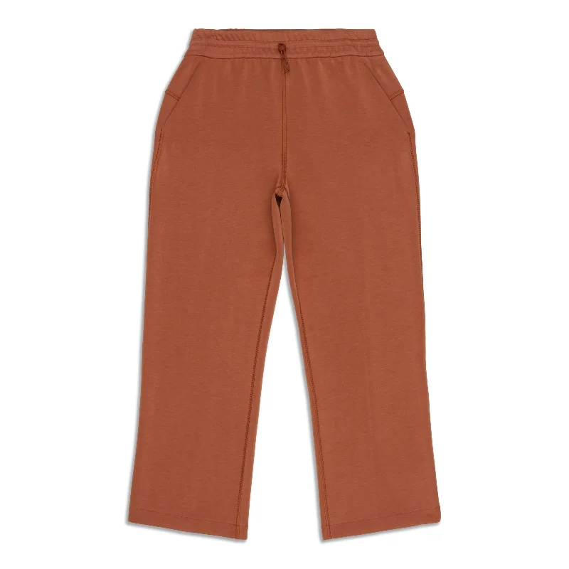 Yellow twill Pants-Softstreme High-Rise Straight-Leg Cropped Pant - Resale