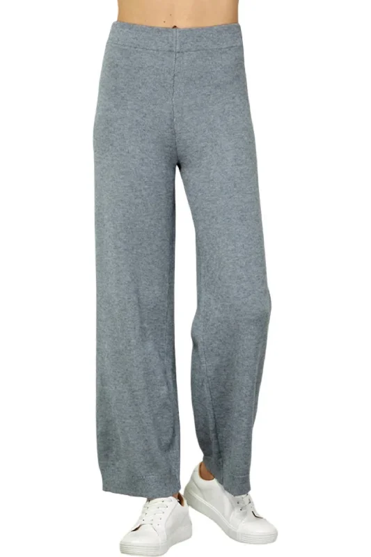 Purple explorer Pants-Sweater Long Pants In Grey