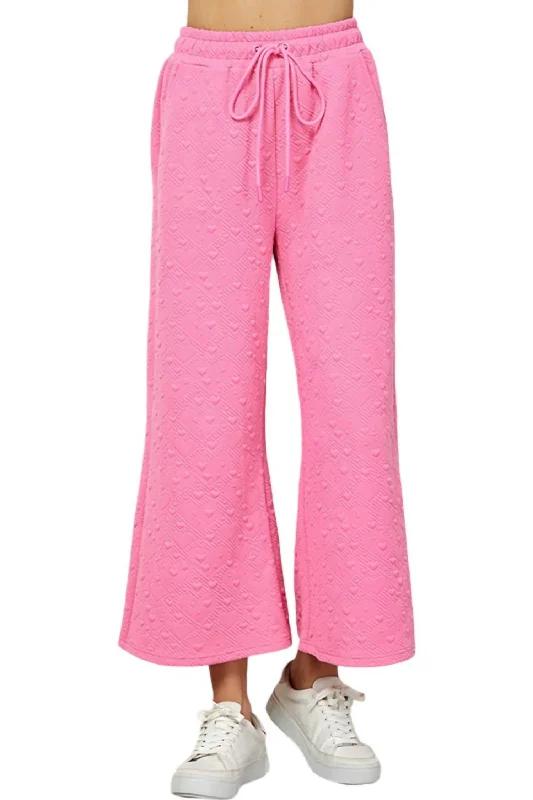 Orange vivid Pants-Sweet Anticipation Crop Pants In Pink