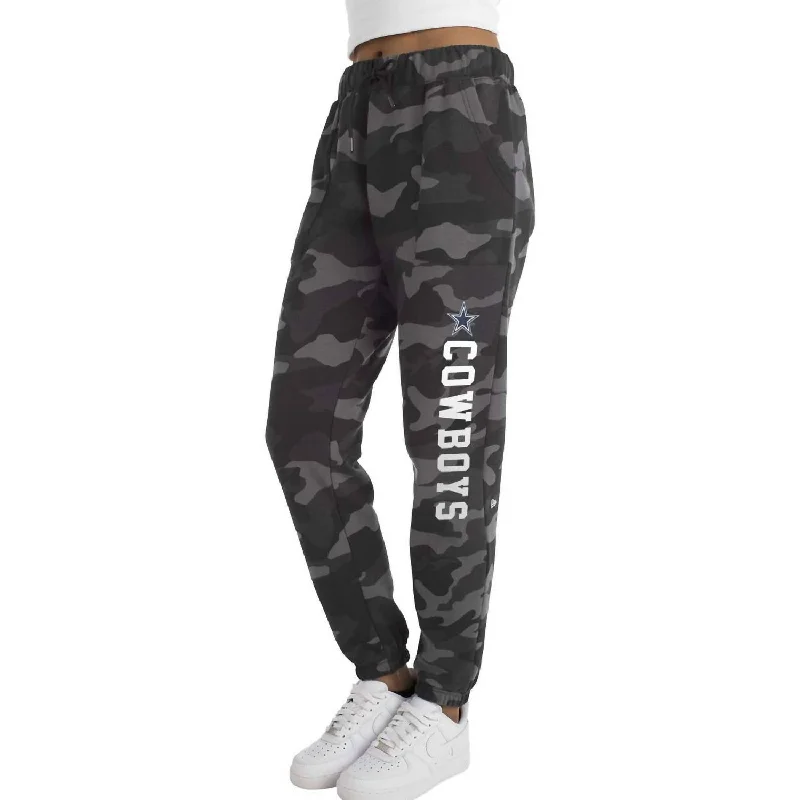 Red fade Pants-Women's Dallas Cowboyss Fleece Jogger Pants In Grey/black